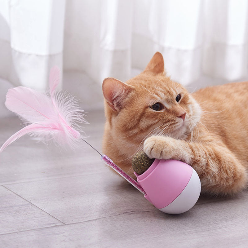 WobbleWhiskers™ – Catnip Tumbler Toy for Happy Cats