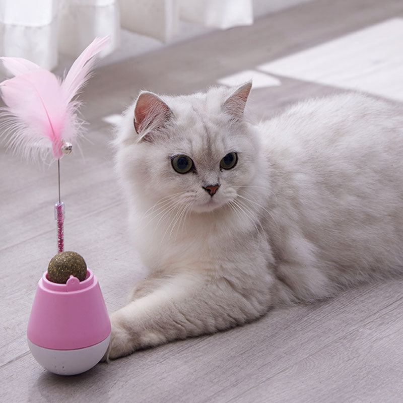 WobbleWhiskers™ – Catnip Tumbler Toy for Happy Cats